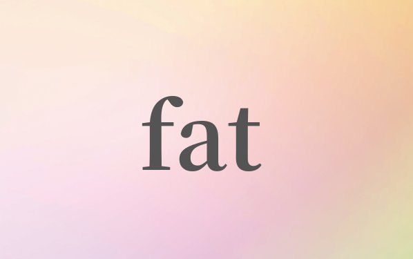 fat怎么读英语单词