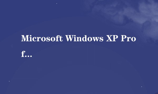 Microsoft Windows XP Professional 版本 2002 Service Pack 3 是什么意思谁能给完全的解释下？