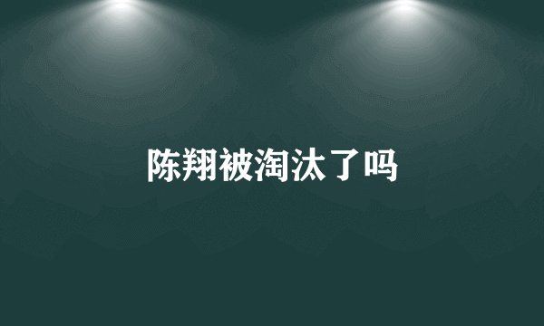 陈翔被淘汰了吗