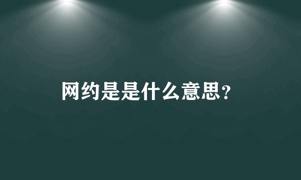 网约是是什么意思？