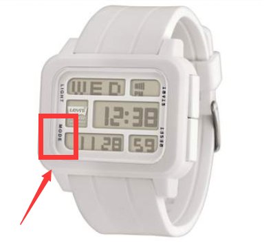 levis多功能电子手表怎么调时间