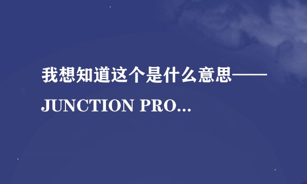 我想知道这个是什么意思——JUNCTION PRODUCE