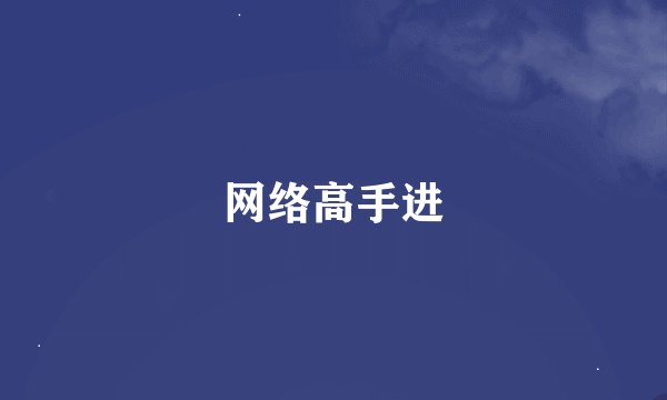 网络高手进