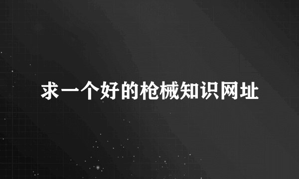 求一个好的枪械知识网址