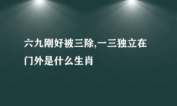 六九刚好被三除,一三独立在门外是什么生肖