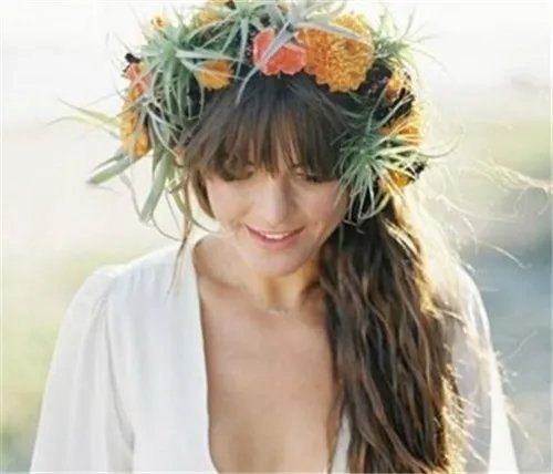 齐刘海新娘发型图片   齐刘海造型步骤详解