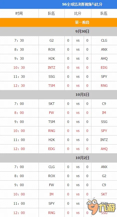 LOLs6世界总决赛直播官网地址 S6总决赛小组赛比赛视频