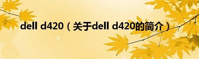 dell d420（关于dell d420的简介）