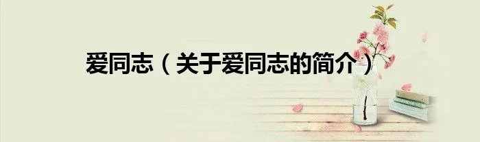 爱同志（关于爱同志的简介）