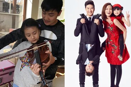 田亮指导女儿森碟 假装自己很专业