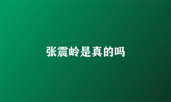 张震岭是真的吗