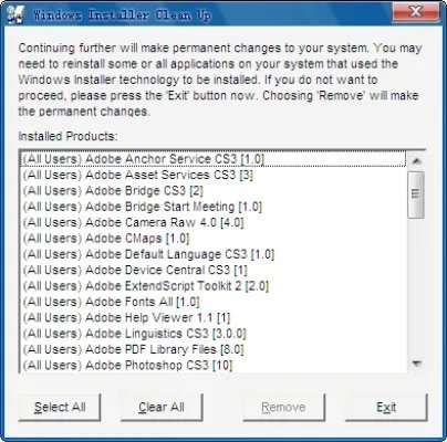 Windows Install Clean Up使用方法