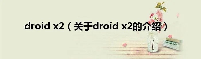 droid x2(关于droid x2的介绍)