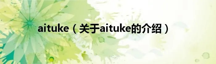 aituke（关于aituke的介绍）