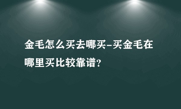 金毛怎么买去哪买-买金毛在哪里买比较靠谱？
