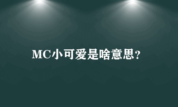 MC小可爱是啥意思？