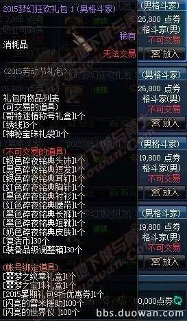 DNF2015劳动节礼包一览 DNF2015五一礼包有什么