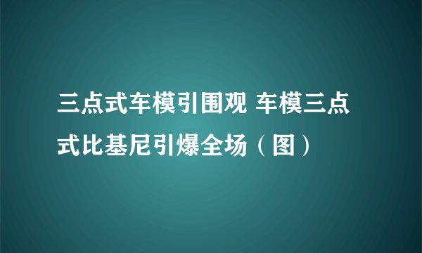 三点式车模引围观 车模三点式比基尼引爆全场（图）