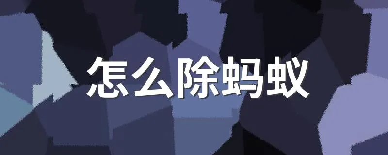 怎么除蚂蚁 除蚂蚁的方法介绍