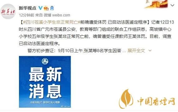 四川苍溪小学生死前遭体罚 警方已经证实