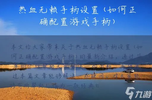 热血无赖手柄设置 如何正确配置游戏手柄