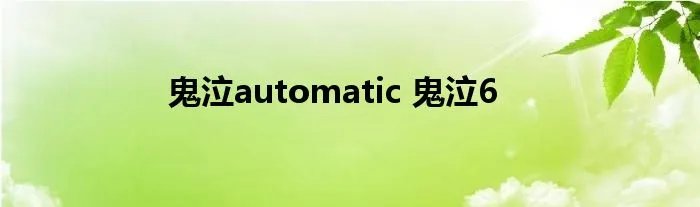 鬼泣automatic 鬼泣6