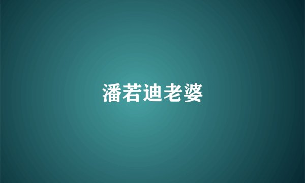 潘若迪老婆