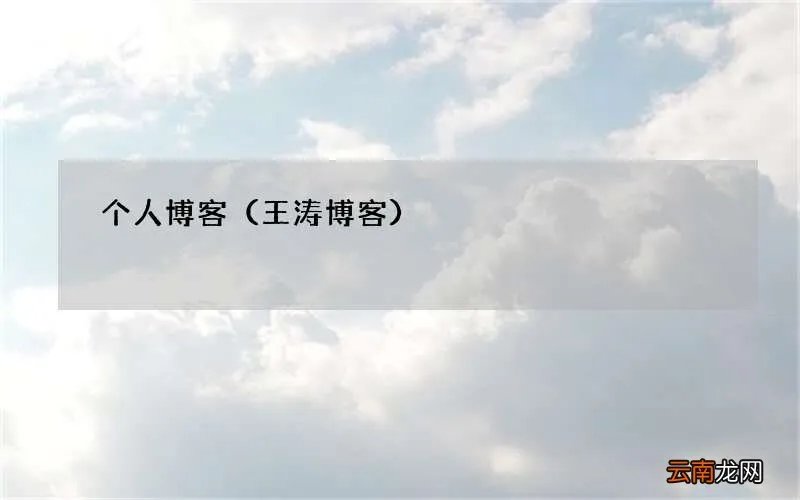 王涛博客 个人博客