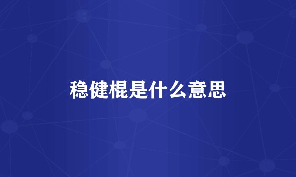 稳健棍是什么意思