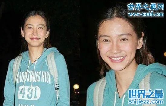 杨颖angelababy素颜照,素颜照比整容前还吓人