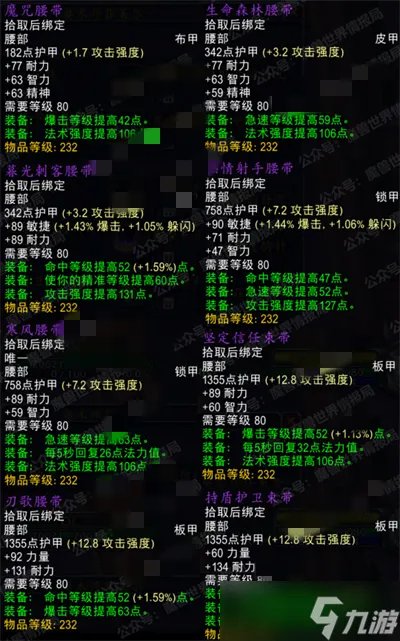 《魔兽世界》全装备效果大全一览