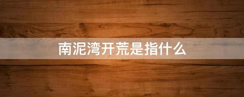 南泥湾开荒是指什么