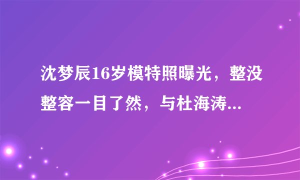 沈梦辰16岁模特照曝光，整没整容一目了然，与杜海涛婚礼再延迟？