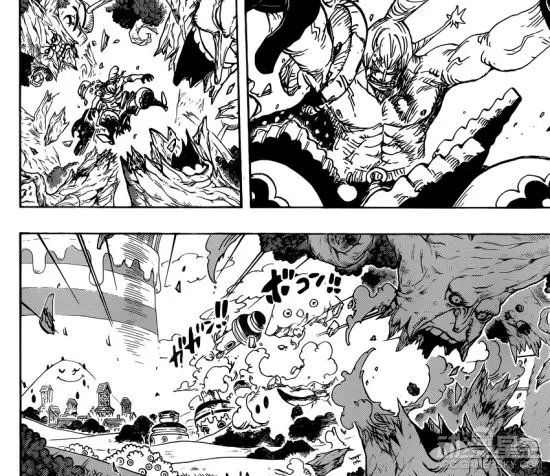 《海贼王》漫画843话“文斯莫克·山治”图解:山治和路飞开战