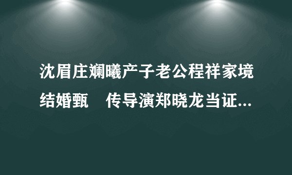 沈眉庄斓曦产子老公程祥家境结婚甄嬛传导演郑晓龙当证婚人_飞外网