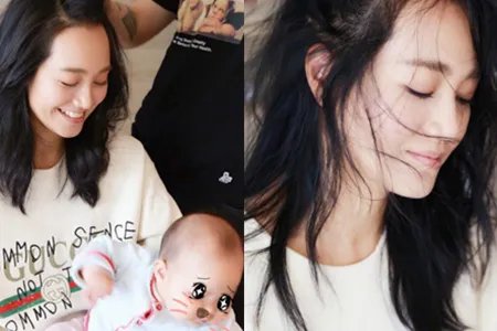 朱丹晒女儿全身照 小公主十分软萌可爱