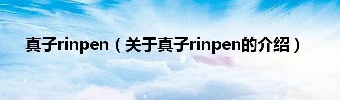 真子rinpen(关于真子rinpen的介绍)