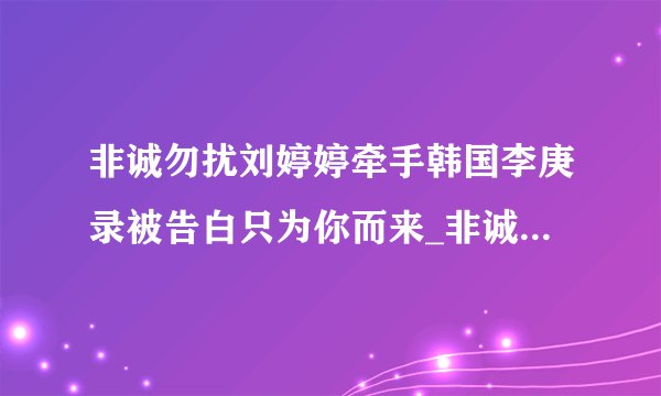 非诚勿扰刘婷婷牵手韩国李庚录被告白只为你而来_非诚勿扰刘婷婷_飞外网