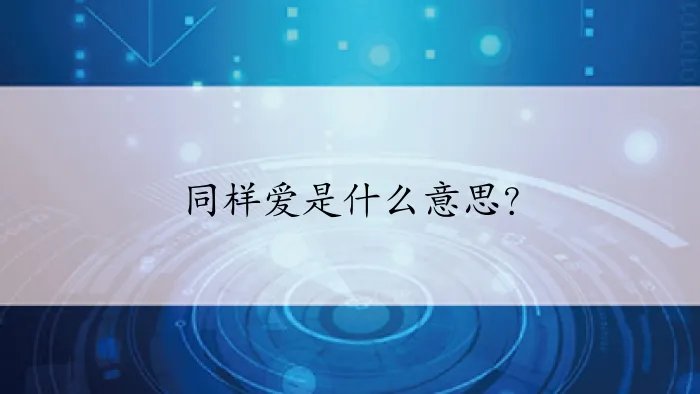 同样爱是什么意思？