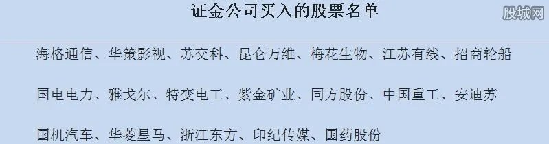 证金公司买入的股票有哪些？证金公司持股名单2017