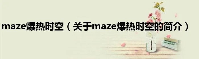 maze爆热时空（关于maze爆热时空的简介）