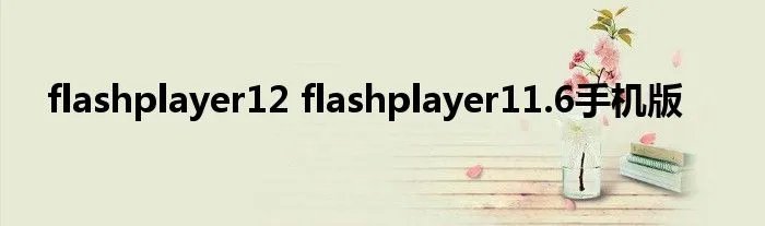 flashplayer12 flashplayer11.6手机版