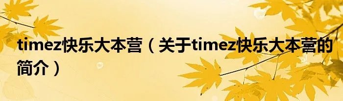 timez快乐大本营（关于timez快乐大本营的简介）