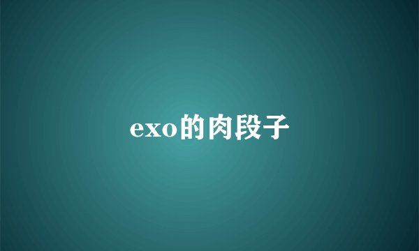 exo的肉段子
