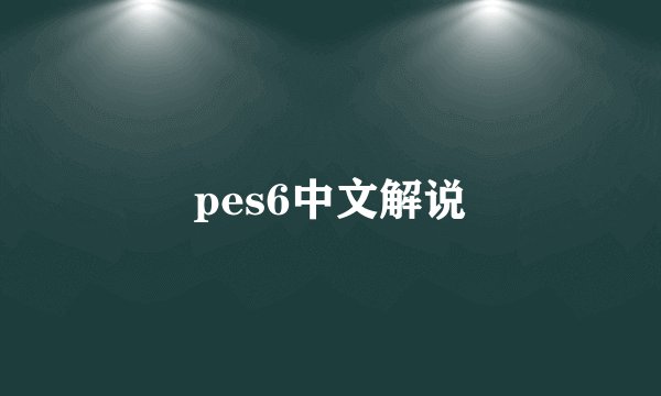 pes6中文解说