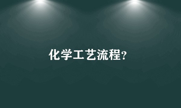 化学工艺流程？