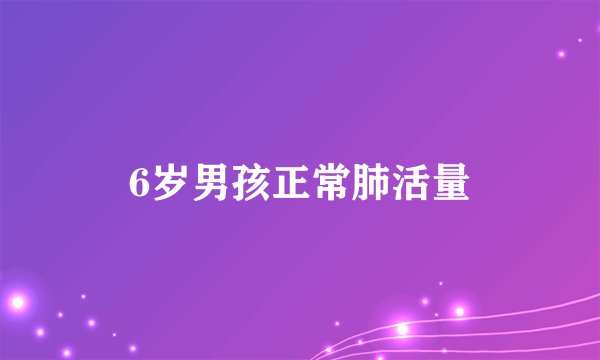 6岁男孩正常肺活量