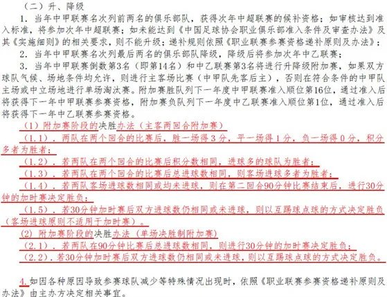 中甲降级名额出来了吗?