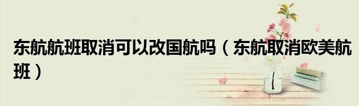 东航航班取消可以改国航吗（东航取消欧美航班）