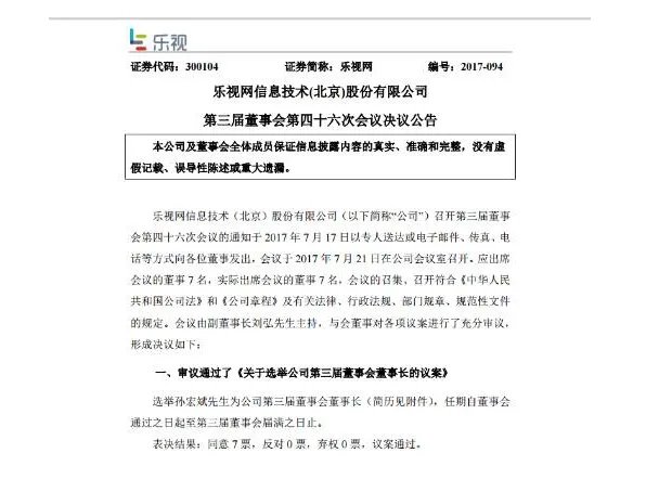 孙宏斌当选董事长会发生什么事情?